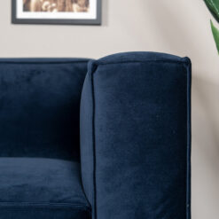 Velvet bank 2,5-zits Memphis blauw - Afbeelding 4
