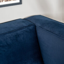 Velvet bank 2,5-zits Memphis blauw - Afbeelding 5