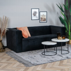 Bank Memphis zwart Velvet 2,5-zits - Afbeelding 3