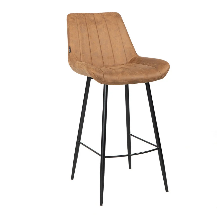 Industriële barkruk Brooke cognac 72 cm