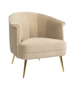 Fauteuil Amy velvet beige