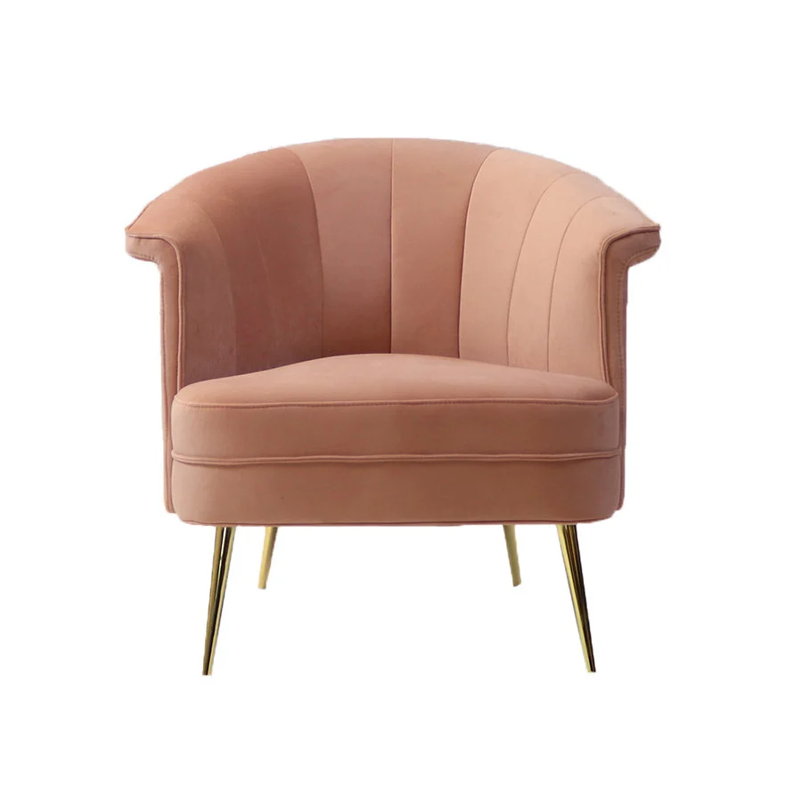 Stoel Amy velvet roze - Afbeelding 2