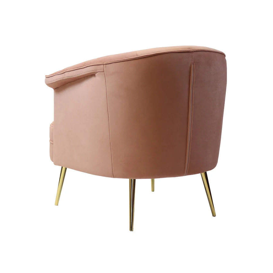Stoel Amy velvet roze - Afbeelding 3
