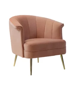 Velvet fauteuil Amy roze