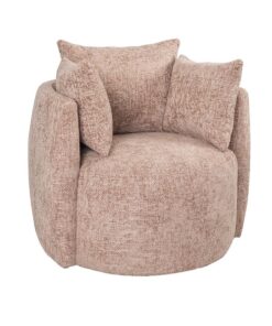 Stoel Ruby chenille stof roze