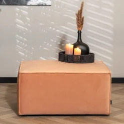 Hocker Memphis roze velvet - Afbeelding 3