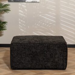 Alternative view of Hocker Memphis zwart stof chenille
