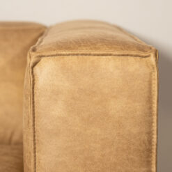 Industriële hoekbank Memphis eco-leer beige links - Afbeelding 6