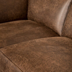Industriële hoekbank Memphis eco-leer bruin links - Afbeelding 7