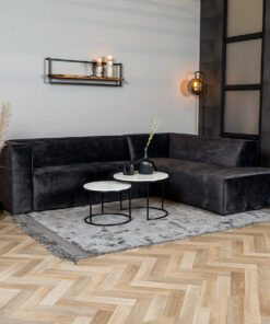 Alternative view of Velvet hoekbank Memphis antraciet rechts
