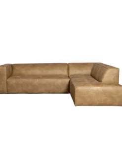Industriële hoekbank Memphis eco-leer beige rechts
