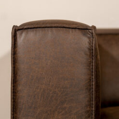 Industriële hoekbank Memphis eco-leer bruin rechts - Afbeelding 6