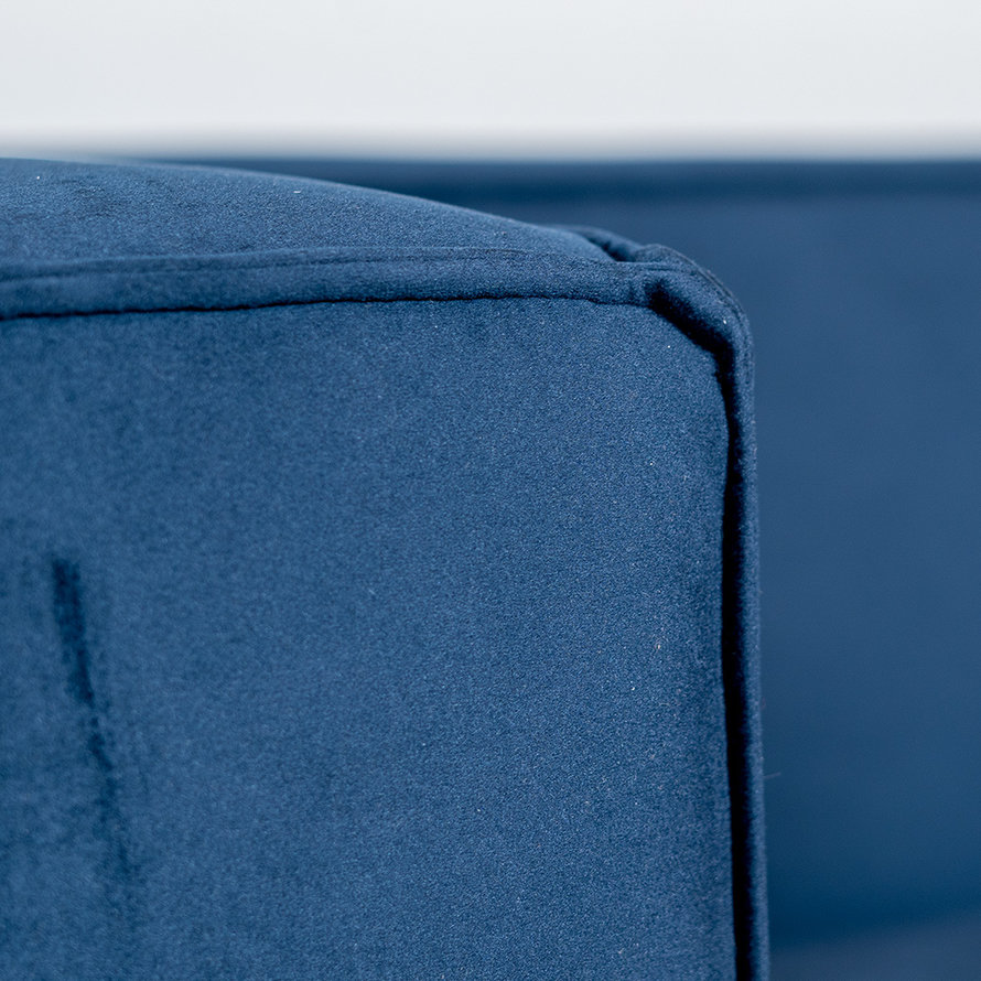 Velvet hoekbank Memphis blauw rechts - Afbeelding 6
