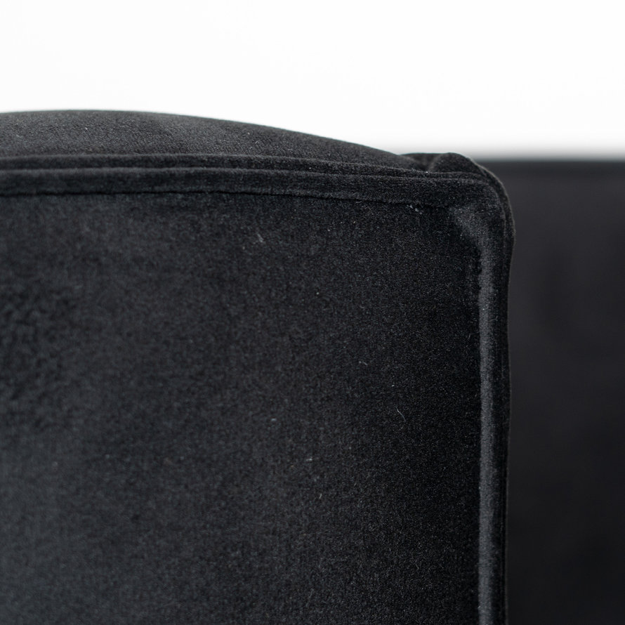 Velvet hoekbank Memphis zwart rechts - Afbeelding 6