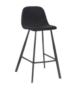 bronx71-velvet-barkruk-logan-zwart-70-cm