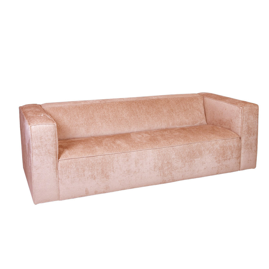 3-zitsbank Memphis stof chenille roze