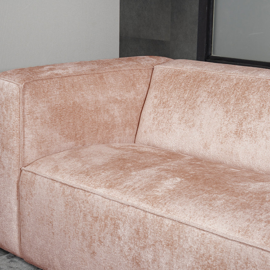 3-zitsbank Memphis stof chenille roze - Afbeelding 4