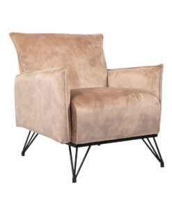 Fauteuil Mika taupe velvet