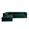 Velvet hoekbank Memphis groen links