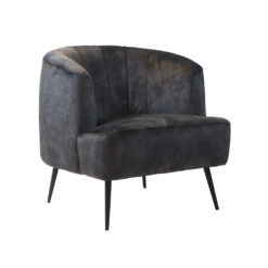 Stoel babykamer velvet Billy antraciet