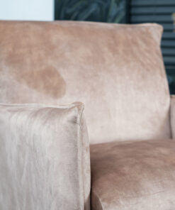 Velvet fauteuil Mika taupe