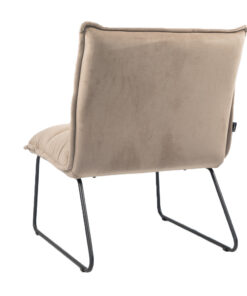 Velvet fauteuil Malaga taupe