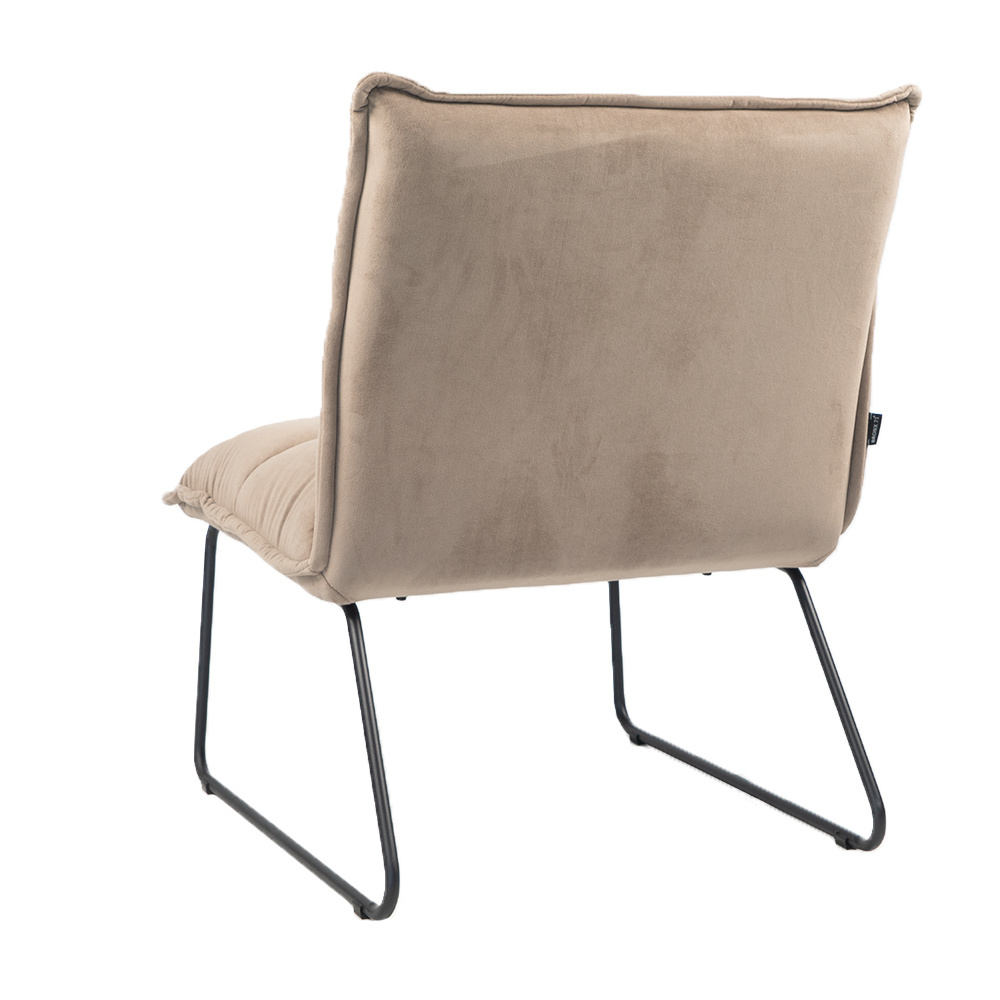 Velvet fauteuil Malaga taupe