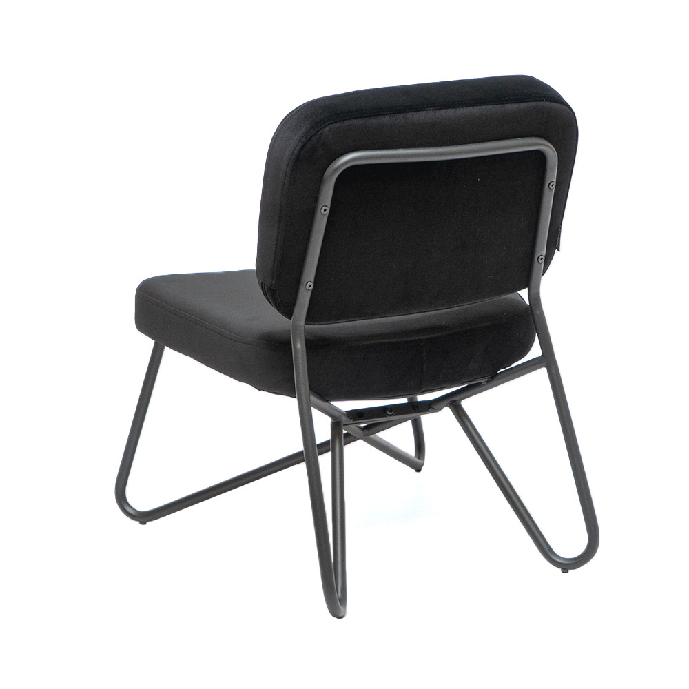 Velvet fauteuil Julia zwart