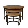 Industriële salontafel set Lucy mangohout (set van 3)