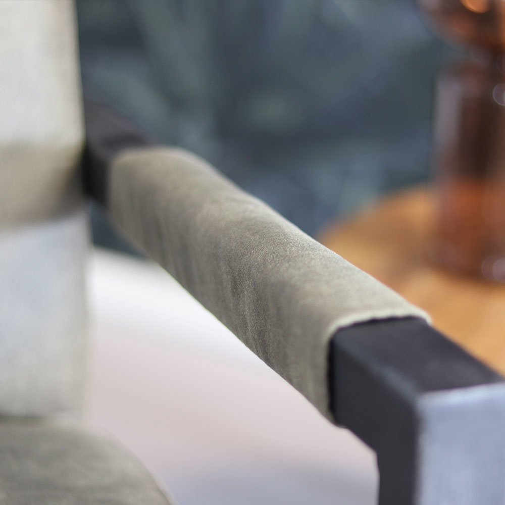 Industriële fauteuil Austin olijfgroen microvezel