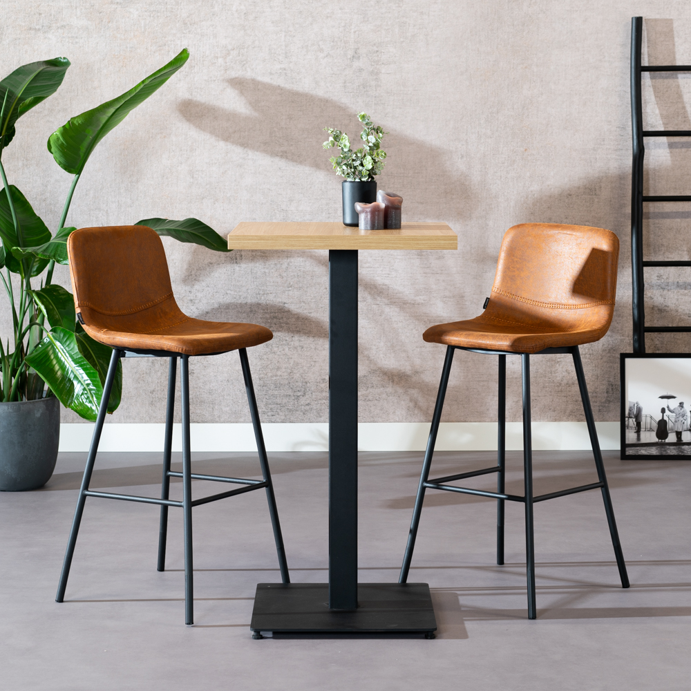 Bistro bartafel Nils - 60 x 60 - Eiken - Afbeelding 3