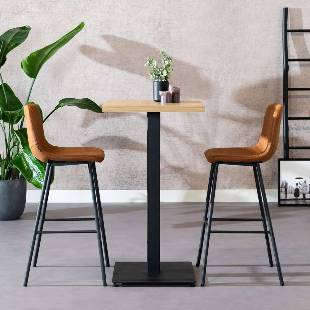 Bistro bartafel Nils - 60 x 60 - Eiken - Afbeelding 4