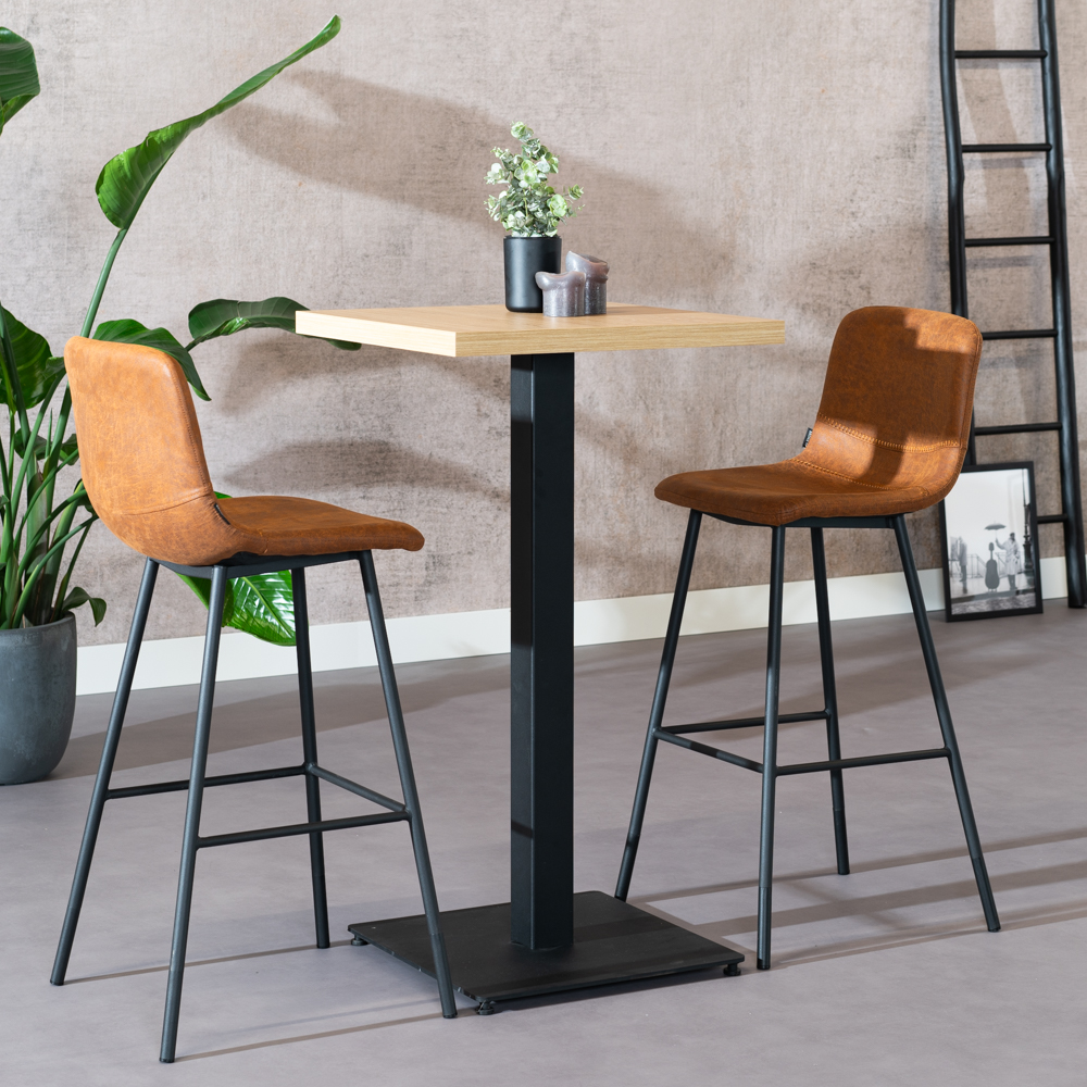 Bistro bartafel Nils - 60 x 60 - Eiken - Afbeelding 5