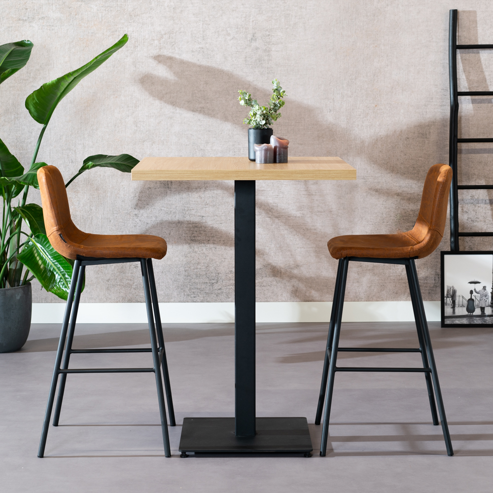 Bistro bartafel Nils - 80 x 80 - Eiken - Afbeelding 6
