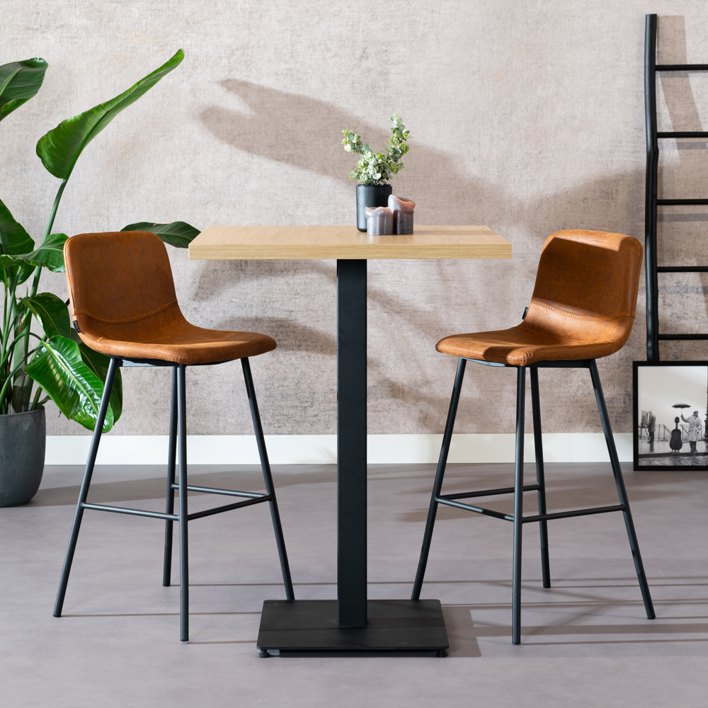 Bistro bartafel Nils - 80 x 80 - Eiken - Afbeelding 7