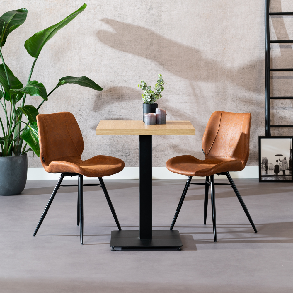 Bistrotafel Nils - 60 x 60 - Eiken - Afbeelding 4