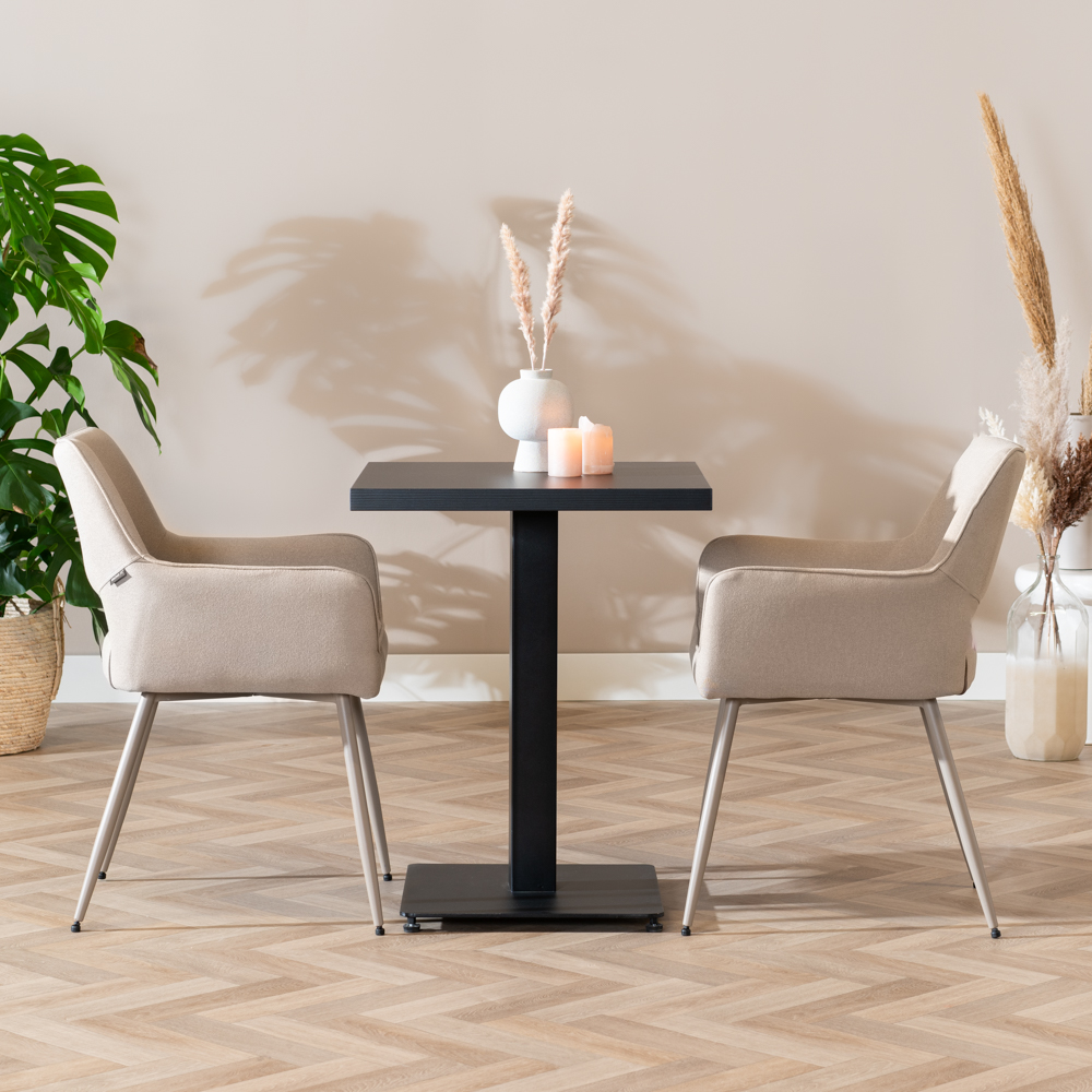 Bistro tafel Nils - 60 x 60 - Zwart - Afbeelding 4