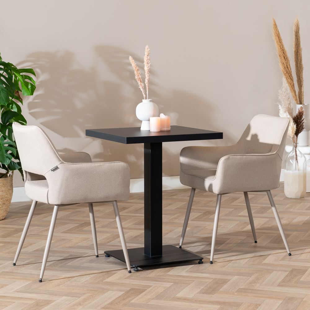 Bistro tafel Nils - 60 x 60 - Zwart - Afbeelding 5