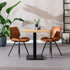 Alternative view of Bistro tafel Nils - 70 x 70 - Eiken