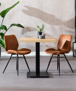 Alternative view of Bistro tafel Nils - 70 x 70 - Eiken