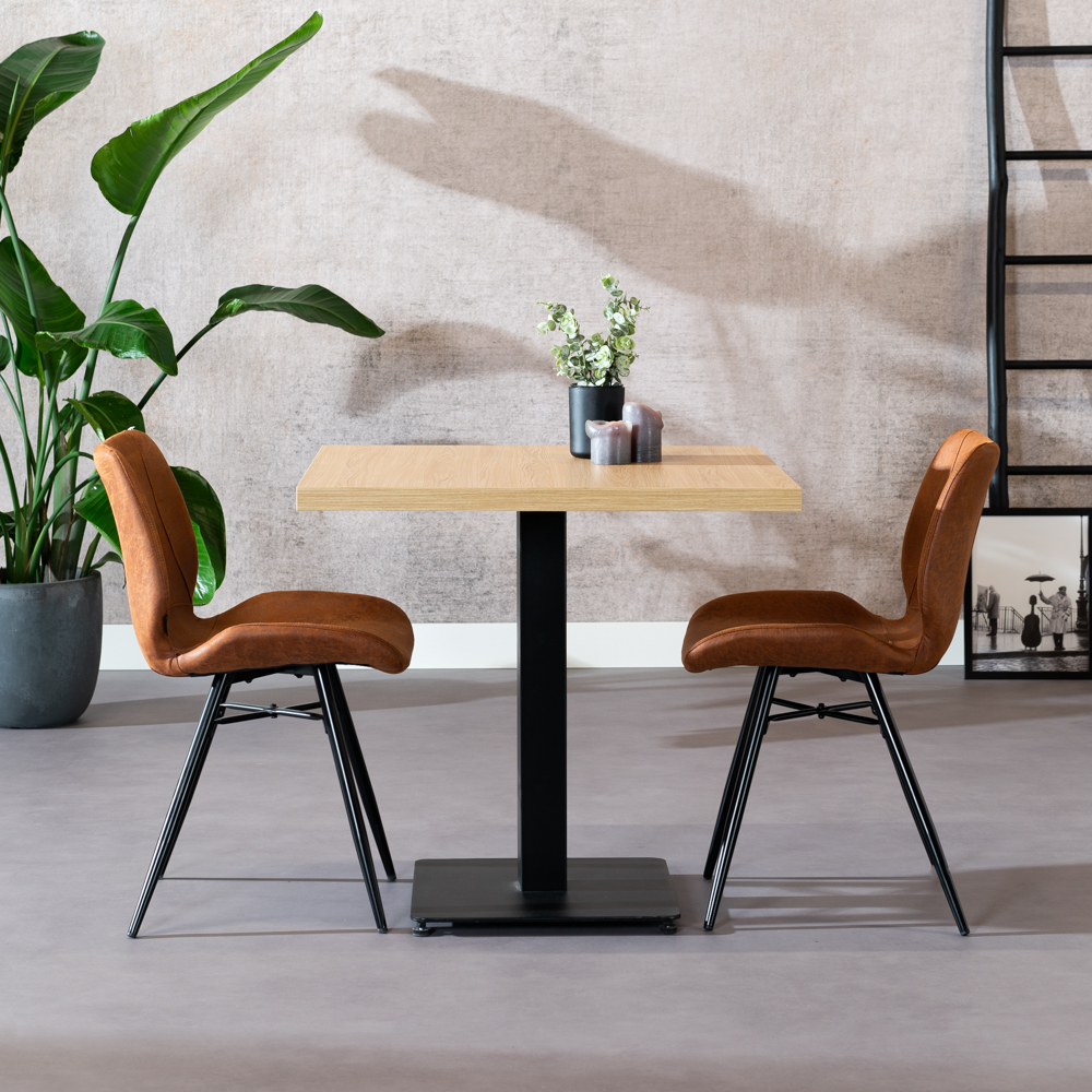Bistro tafel Nils - 80 x 80 - Eiken - Afbeelding 3