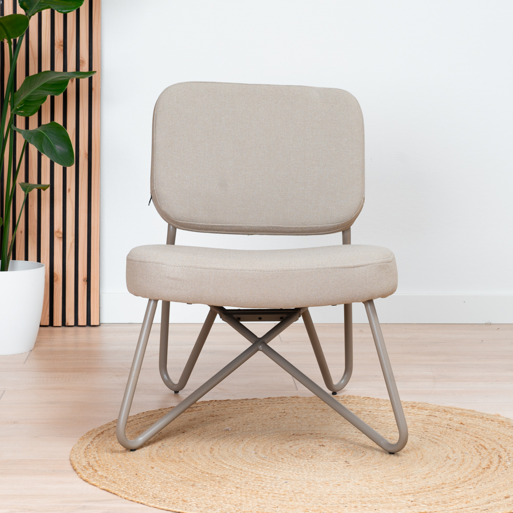 Fauteuil Viggo taupe gerecyclede stof - Afbeelding 7