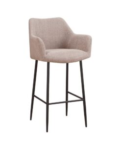 Barkruk Niklas taupe gerecycled polyester 78 cm