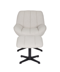 Fauteuil Santa draaibaar linnen off white - Afbeelding 5
