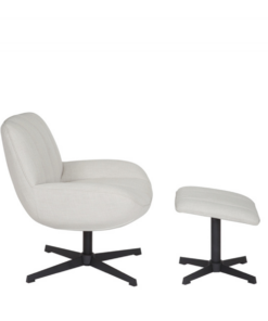 Fauteuil Santa draaibaar linnen off white - Afbeelding 4