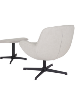 Fauteuil Santa draaibaar linnen off white - Afbeelding 3