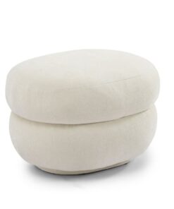 Hocker Mia chenille offwhite