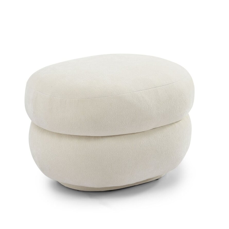 Hocker Mia chenille offwhite