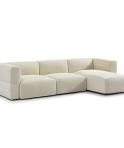 Alternative view of Hoekbank Karla 3-zits rechts off white