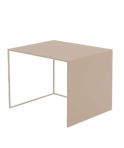 Bijzettafel Bianca metaal taupe 37 cm hoog